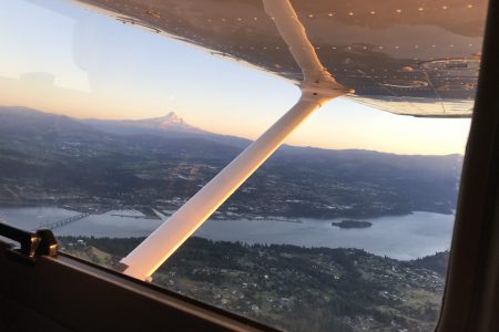 Arial views from a plane flying adjacent to the Columbia River