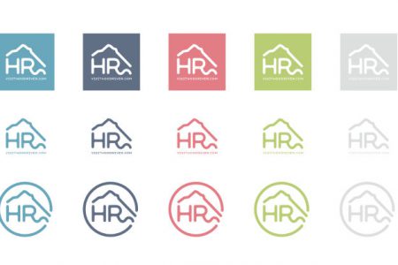 Hood River logos in five different colors and designs