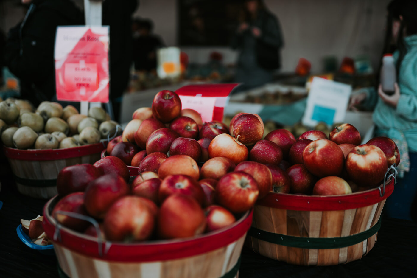 Baskets full of apples