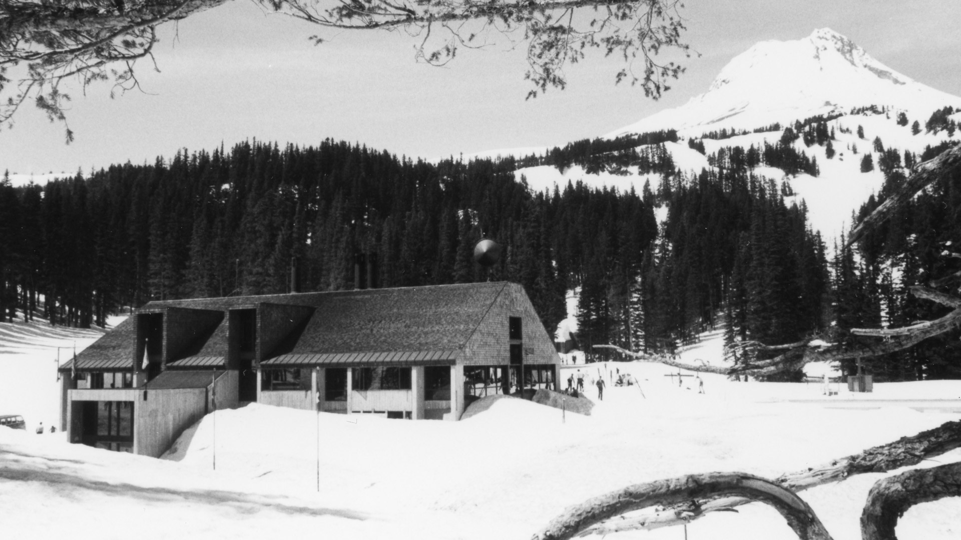 Mt. Hood Meadows day lodge 1968.