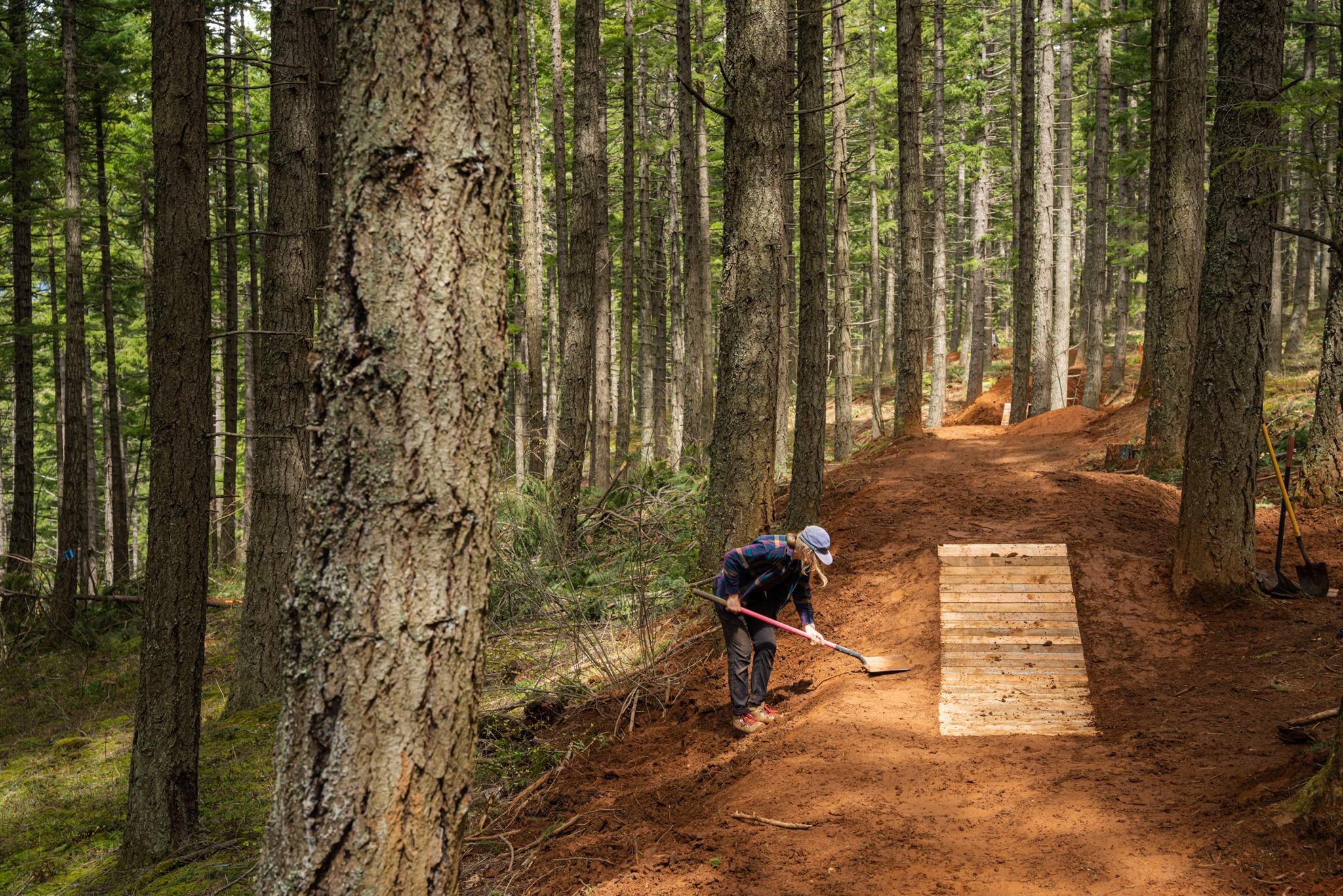 HRATS Volunteer quietly works in Post Canyon.