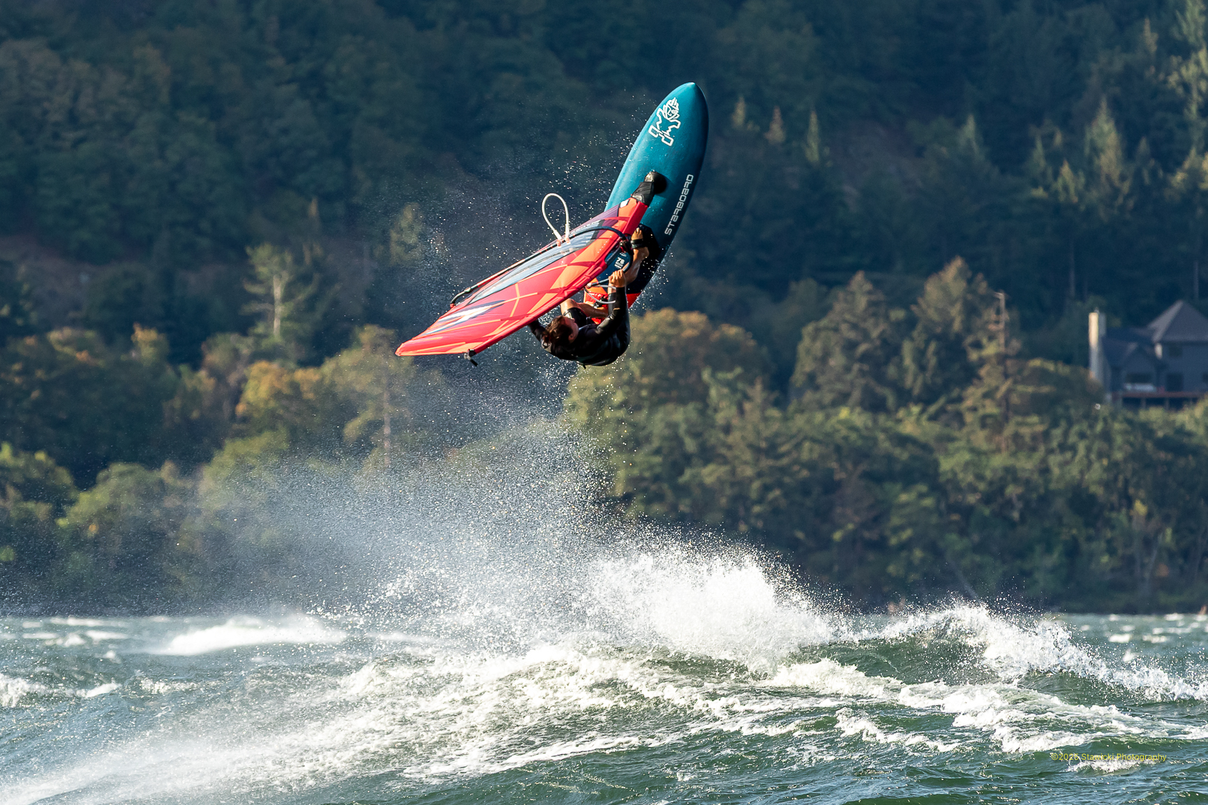 Windsurfing at The Hatchery in the Columbia River Gorge