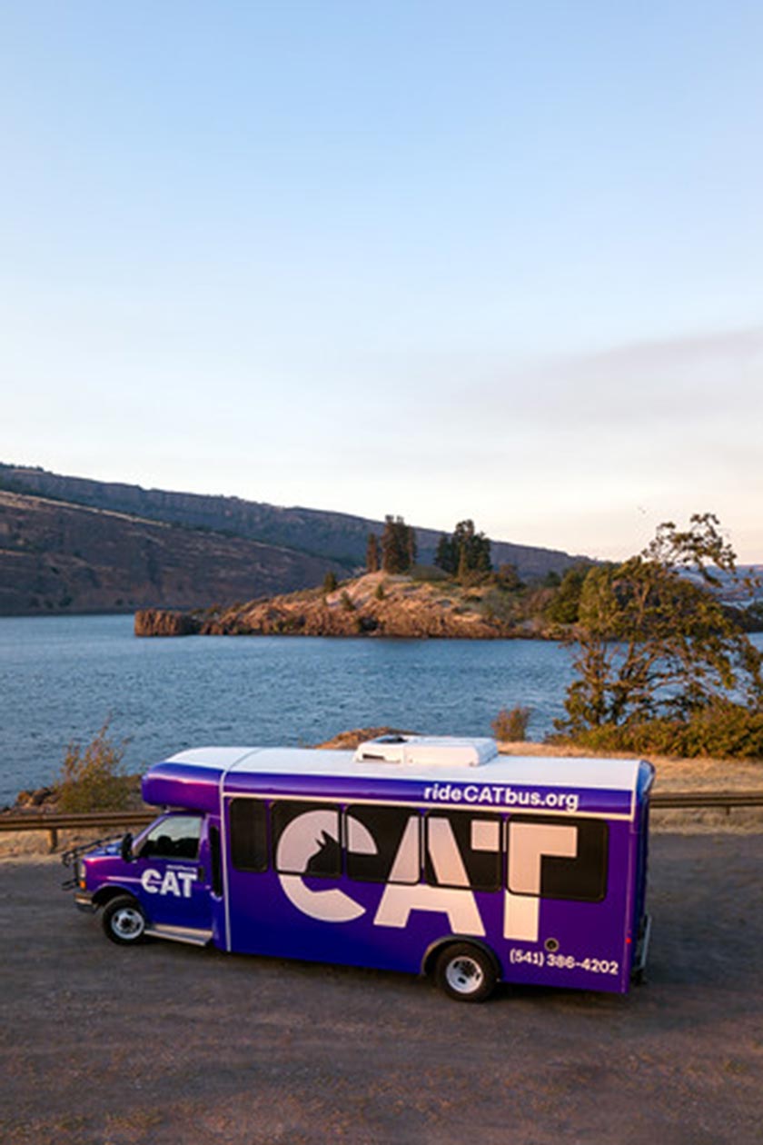 Columbia Area Transit CAT bus at the river.