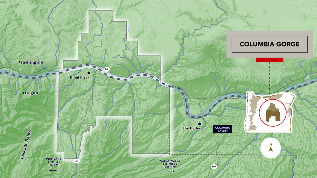 Columbia Gorge AVA Map